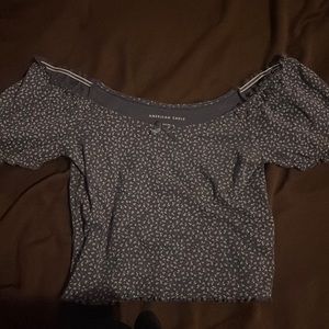 Blue off the shoulder top